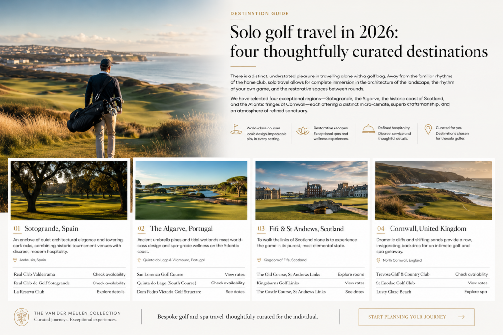 Solo Golf Travel in 2026 - Four thoughtfully curated destinations
