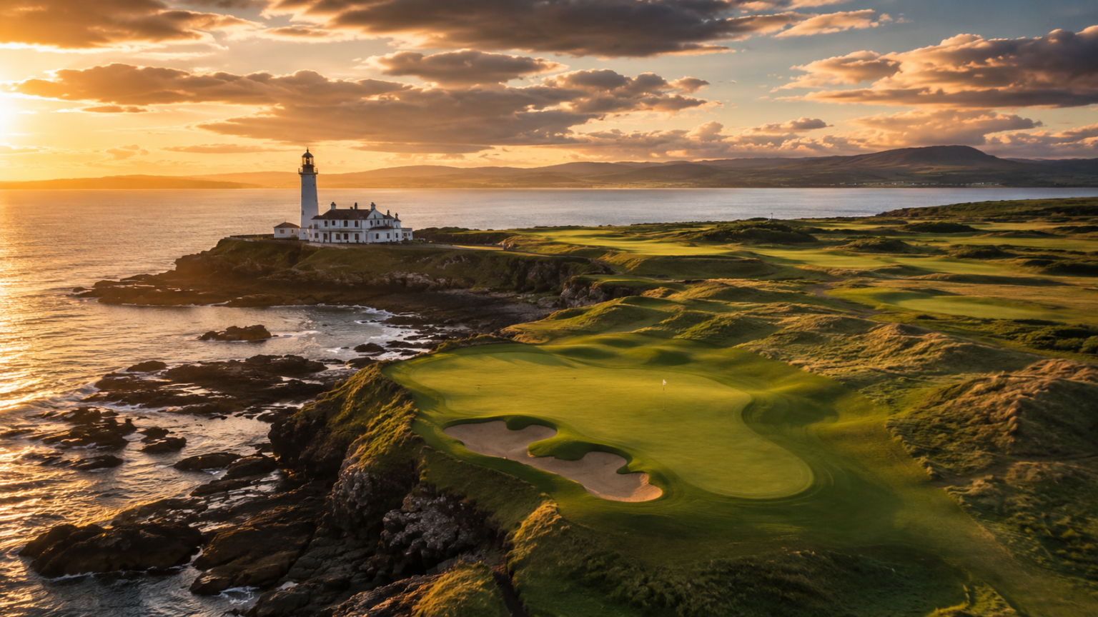Nairn Golf Club Editorial guide to five must-play golf courses in Scotland, featuring classic links scenery and The Global Golfer branding