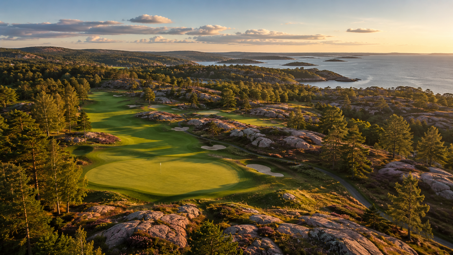 Gothenburg Golf Club at Hovås in Sweden, with coastal parkland fairways overlooking the Kattegat
