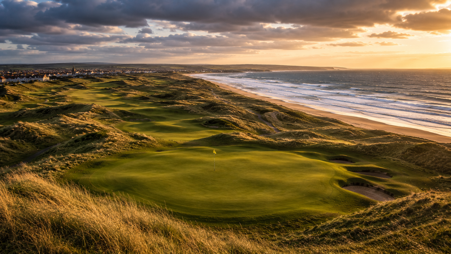Portstewart Golf Club's Strand Course on the County Londonderry coast of Northern Ireland, with towering dunes and Atlantic views