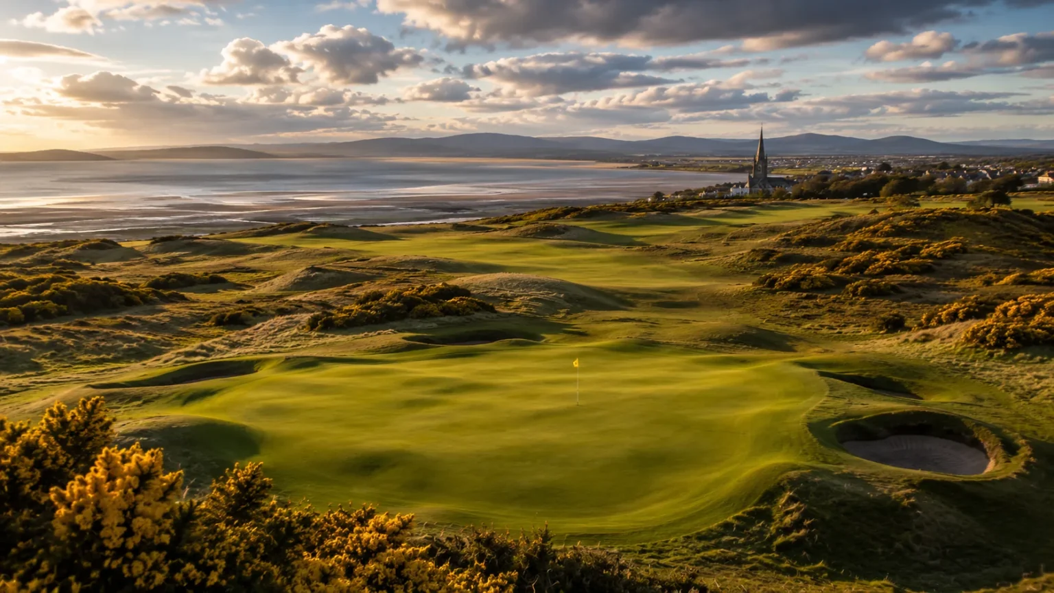 Royal Dornoch Golf Club overlooking the Dornoch Firth in the Scottish Highlands