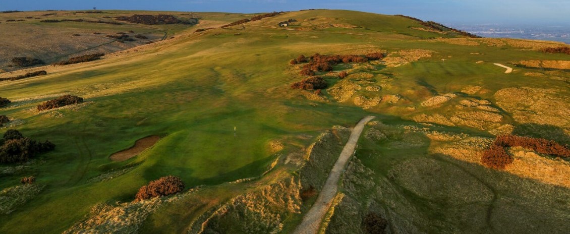 Cleeve Hill Golf Club course above Cheltenham in the Cotswolds