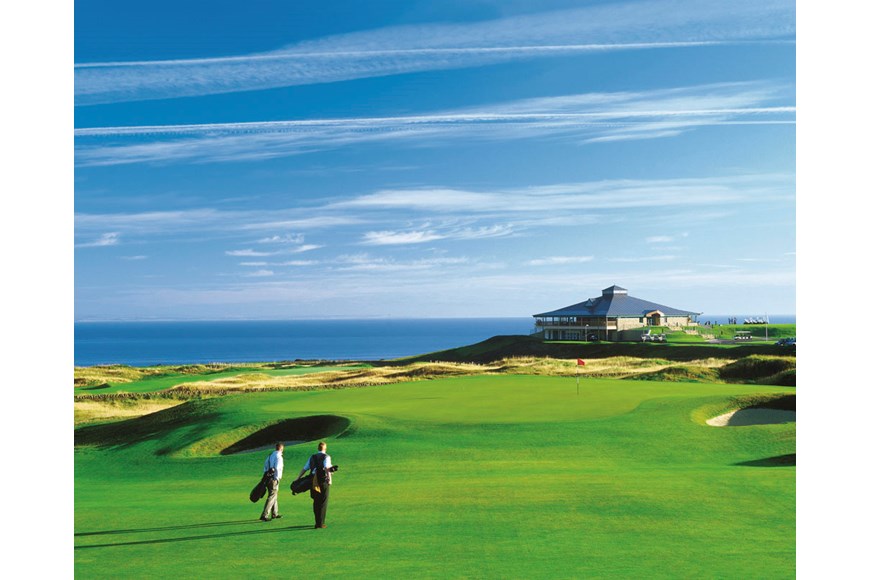 Fairmont St Andrews — The Torrance Course Torrance Course at Fairmont St Andrews with golfers, green and sea views