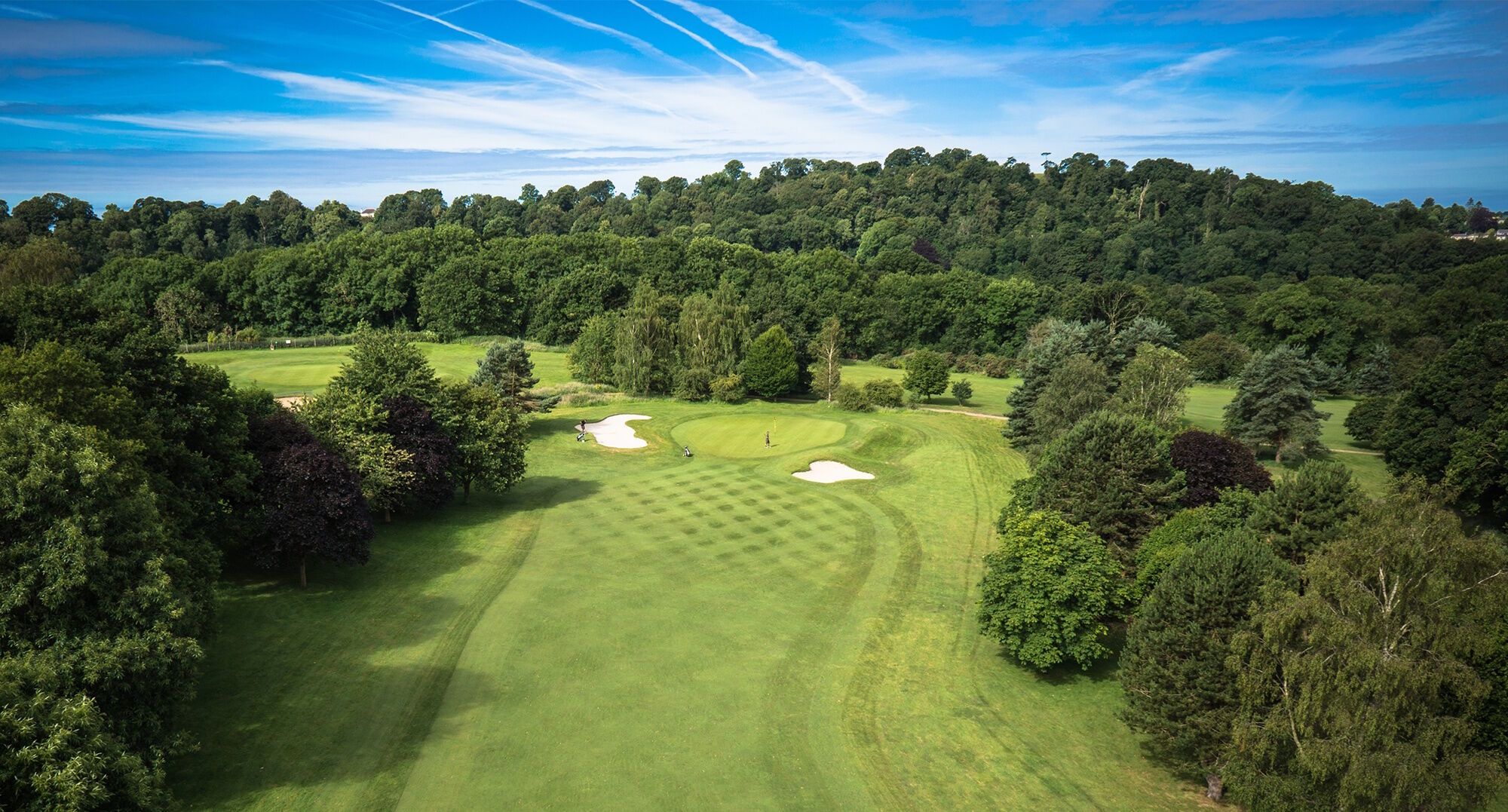 Sherborne Golf Club parkland course with fairway, green and bunkers
