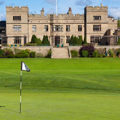 Slaley Hall — Hunting Course Golf green and fairway at Slaley Hall Hunting Course in Northumberland